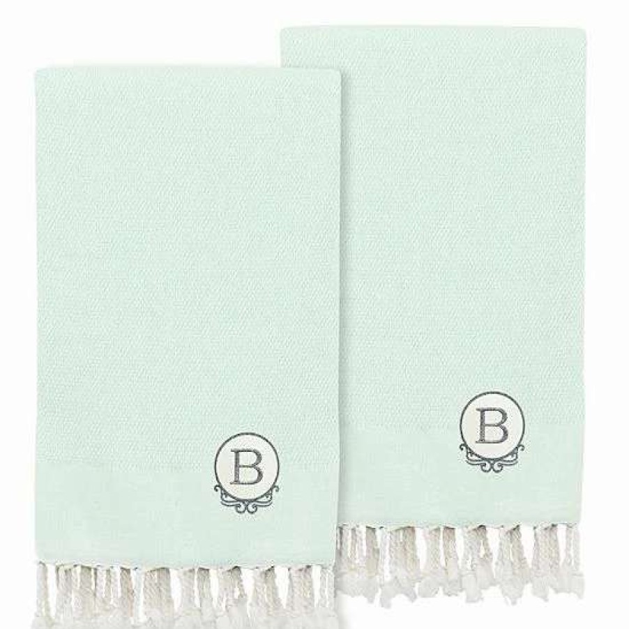 Bed & Bath * | Linum Home Textiles Turkish Cotton Personalized Fun In Paradise Pestemal 2-Pack Hand Towel Set